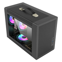 ZeroMaster P60 Aluminum Full Tower Mini ITX/M-ATX PC Case with USB 3.0 Type-C Interface Tempered Glass for Gaming Computers