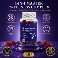 Gummies de L-Glutathion avec Collagène et Mélange Antioxydant Liposomal Saveur Fraise – Complément Alimentaire