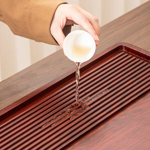 Plateaux à thé en bambou et en bois avec drainage, tables à thé de style chinois pour la maison et les célébrations, bambou multifonctionnel - Product Image 3