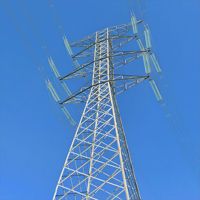 Pylône de transmission électrique autoportant en acier HDG de 40 m à quatre pattes pour ligne aérienne