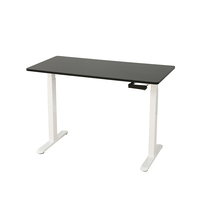 Bureau de travail moderne réglable en hauteur pour adultes et étudiants, avec manivelle manuelle et plateau en MDF