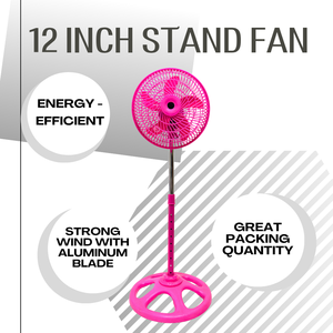 Turbo Grill 5 Cuchillas de plástico (completamente a color) Ventilador de pie industrial de 110V para habitación Ventiladores de 12 pulgadas al por mayor - Product Image 5