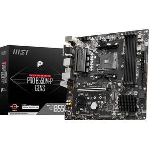 Carte mère d'ordinateur PRO B550M-P GEN3 compatible avec les processeurs CPU5600X/5800X/5600G (AMD B550/Socket AM4) pour ordinateur de bureau - Product Image 1