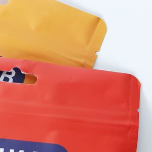 Bolsa biodegradable personalizada con cierre vertical para dulces, cereales, galletas, palomitas de maíz, alimentos dulces, a prueba de olores, bolsa de embalaje de papel de aluminio puro. - Product Image 5