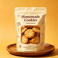 Sacs à fermeture éclair autoportants personnalisés en MOPP/PET/PE de qualité alimentaire avec fenêtre visible, thermoscellables, adaptés à l'emballage des biscuits