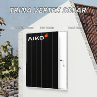 Panneaux solaires 150W-200W en silicium polycristallin, surface en verre entièrement noire pour système de production d'énergie solaire domestique et industriel
