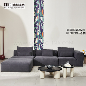 Phật sơn nhà máy hiện đại lớn L Hình dạng cắt <span class=keywords><strong>sofa</strong></span> đặt phòng khách nén đồ nội thất bọt điền không xương <span class=keywords><strong>sofa</strong></span> trong hộp - Product Image 4