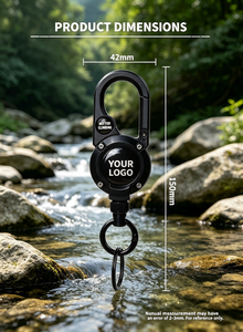 Llavero retráctil <span class=keywords><strong>YOYO</strong></span> de acero de alta calidad con LOGO personalizado, impermeable, antipérdida, para pesca, escalada y brújula - Product Image 5