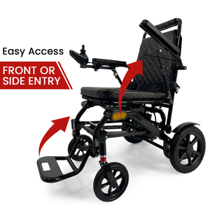 รถเข็นไฟฟ้า KSM-603 แบบมอเตอร์คู่ ล้อป้องกันการพลิกคว่ำ แบตเตอรี่ลิเธียม 24V 10Ah สำหรับผู้สูงอายุ จากผู้ผลิตโดยตรง - Product Image 3