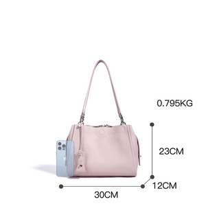 Bolso Tote de Cuero Genuino para Mujer, Estilo Minimalista y Elegante, de Piel Vacuna Suave, para Oficina, 2026 - Product Image 6