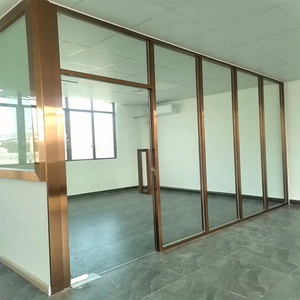 Mampara <span class=keywords><strong>de</strong></span> <span class=keywords><strong>Vidrio</strong></span> para <span class=keywords><strong>Oficina</strong></span>, <span class=keywords><strong>Separador</strong></span> <span class=keywords><strong>de</strong></span> Habitaciones <span class=keywords><strong>de</strong></span> <span class=keywords><strong>Vidrio</strong></span> y Aluminio, Pared Modular Insonorizada, Fabricada en Fábrica - Product Image 4