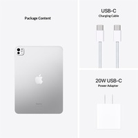 Tablette iPad Pro 11 pouces M4 Chip 2024 Neuve Version Wi-Fi 256 Go Modèle MVV93CH/A Argent pour Bureau et Études – Vente en Gros
