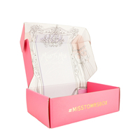 Boîte d'expédition personnalisée pour mariage, emballage cadeau pour fête de mariage, boîte en carton ondulé avec impression intérieure, vente en gros