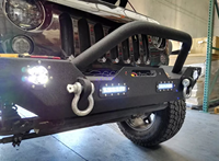 Pare-chocs de voiture 4x4 4x4 accessoires tout-terrain avec lumières pour Jeep JK barre avant