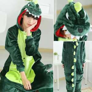T-Rex Green <strong>Dinosaur</strong> Pajama Jumpsuit <strong>Costume</strong> for <strong>Kids</strong> Boys and Girls - Product Image 4
