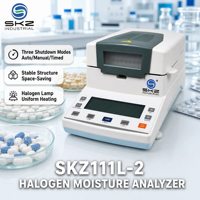 Analyseur d'humidité halogène SKZ111L-2 à haute précision (2 mg) avec trois modes d'arrêt, gain de place et chauffage uniforme