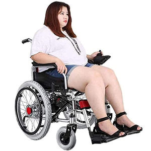 Asiento personalizado, silla de ruedas eléctrica para discapacitados con parálisis obesa, ajuste abatible hacia arriba, Pedal, reposabrazos trasero, silla de ruedas motorizada - Product Image 1