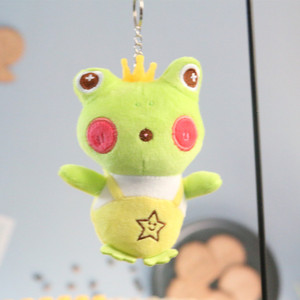 Custom <b>Funny</b> Kawaii Cartoon Frog Light Keychain Eco-Friendly Plush Toy and <b>Backpack</b> Decor Gift for Children - Product Image 4