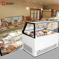 Réfrigérateur commercial pour supermarché, double température, vitrine à glace, congélateur, acier inoxydable 304, température électronique