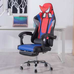 Chaise de <span class=keywords><strong>jeu</strong></span> WS 8044 Spider-Man, personnalisée, dossier haut, ergonomique, confortable, en cuir, avec fonction pivotante pour les joueurs - Product Image 3