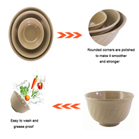 Ensemble de bols à salade et pâtes en coque de riz polie, réutilisables, sans BPA, écologiques, style américain