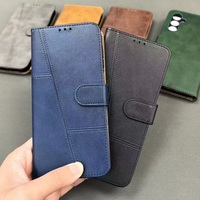 Dompet Lipat Tas Mewah untuk Samsung Galaxy S24 S26 Ultra Plus Edge S25 S23 FE S22 S21 FE S20 Ultra Sarung Kulit Bisnis