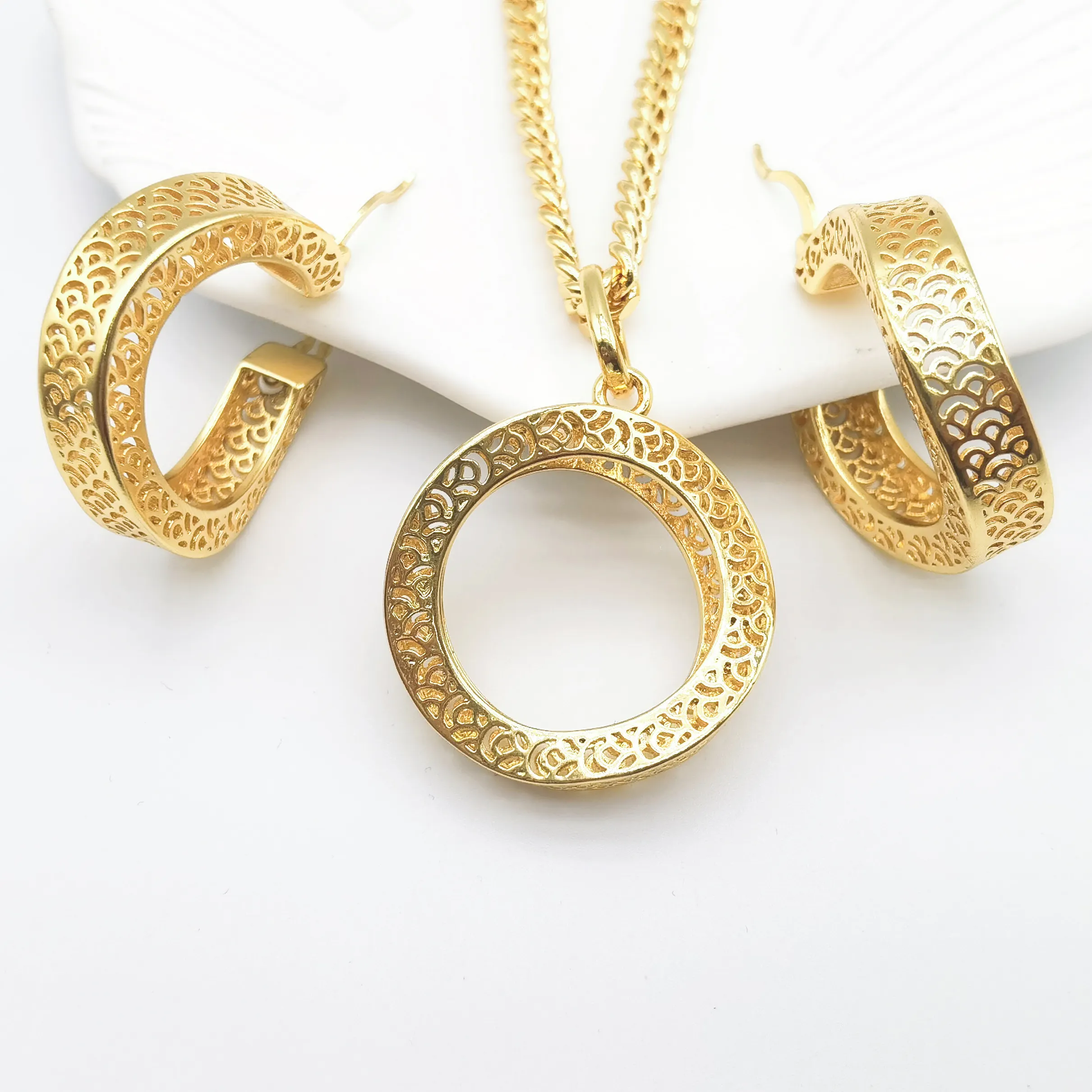 New Brass Classic Jewelry Sets Women's Earrings Pendants Romantic Sets Bridal Wedding Party Anniversary Fashion Jewelry