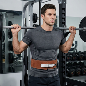 Ceinture de musculation et de powerlifting réglable en cuir robuste pour squats et soulevés de terre, OEM ODM Marque Privée - Product Image 1