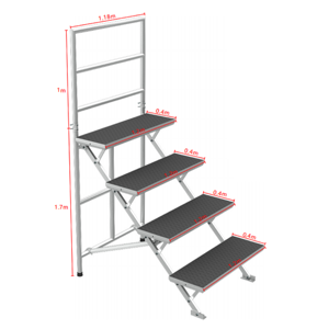 Plataforma Modular Plegable de Aluminio para Coro, Podio para Cantantes, Atril para Coro, Escenario para Audiencia, para Orquesta y Escuela, Fácil de Instalar - Product Image 2