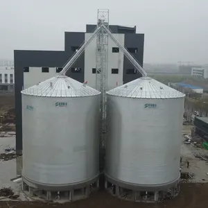 500 100 5000 ton Poultry feed mill used corn maize soybeans meal finished feed storage steel silo