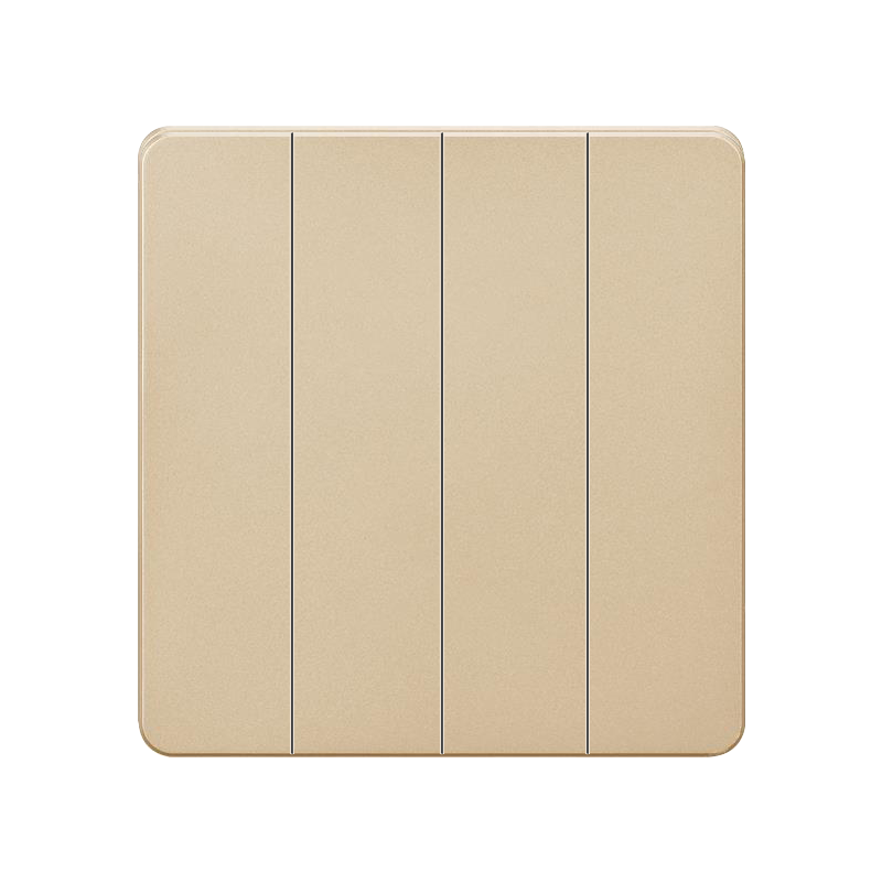 Gold Large panel 4 gang 1 way