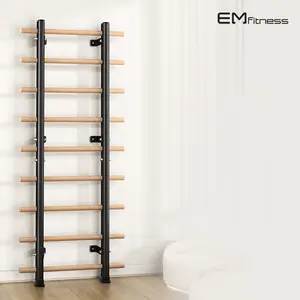 China Factory Hot Koop Houten Zweedse Ladder Body Stretching Wandmontage Houten Fitness Pull Up Bar