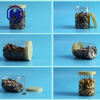 Pot en plastique PET de qualité alimentaire de 500 ml avec logo personnalisé, couvercle à vis anti-fuite sans BPA pour noix, en-cas, bonbons, aliments en conserve et biscuits