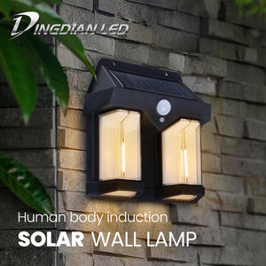 โคมไฟติดผนังพลังงานแสงอาทิตย์2หัวเซ็นเซอร์ตรวจจับความเคลื่อนไหวกลางแจ้งหลอดไฟลวดทังสเตนพลังงานแสงอาทิตย์ติดผนังสำหรับสวนระเบียงสวนหลังบ้านทางเดิน - Product Image 2