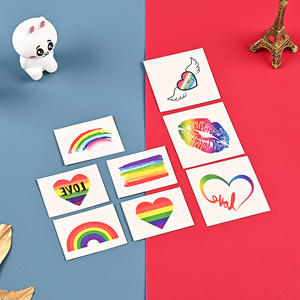 Tatuaggi temporanei impermeabili Non tossici personalizzati per bambini Design <span class=keywords><strong>arcobaleno</strong></span> carino per il corpo e il viso - Product Image 2