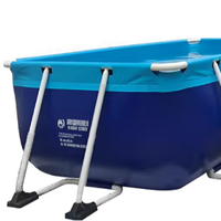 Großer Kommerzieller PVC-Kinderpool mit Stahlrahmen und Kunststoffkonstruktion, Wasserdicht, Rund, mit Filterpumpe für Heim- und Schulgebrauch