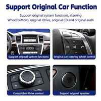 CarPlay Inalámbrico Android Auto GPS para Mercedes Clase M W166 NTG4.5, Reproductor Multimedia de Video Android 14 de 9 Pulgadas, 8+128 GB, DSP, WiFi, 4G