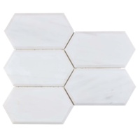 Mosaico de Mármol Bianco Dolomite, Pulido, Tamaño Personalizado, Diseño Moderno, Directo de Fábrica, Profesional, para Cocina, Baño, Piso y Pared