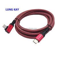 Prix usine câble USB C Angle droit 90 degrés 10Gbps transfert de données100w nouveau type c à type c câble charge rapide