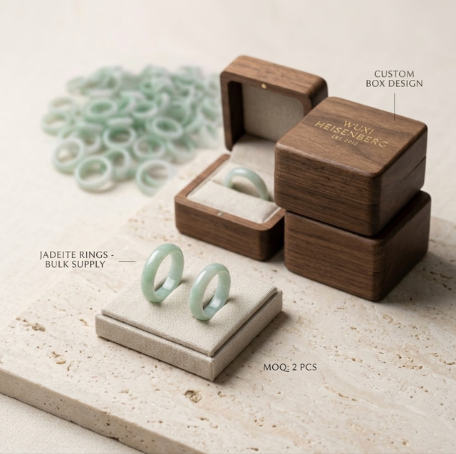 15-20mm Inner Diameter Natural Emerald Stone Ring Handmade Green Jade Ring Jewelry for Women and Men Jade Stone Rings