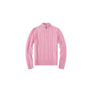 Suéter de cuello alto informal con logotipo personalizado OEM y ODM, jersey de manga larga con cremallera y giros de masa frita, éxito de ventas - Product Image 5