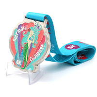 Médaille de danse en métal émaillé personnalisée avec ruban pour la danse hip-hop, la danse irlandaise et les compétitions sur scène
