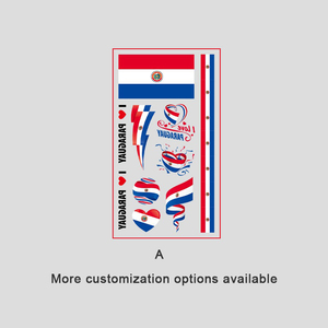 Pegatina de Tatuaje Facial Grande de <span class=keywords><strong>4x4</strong></span> Pulgadas, Impermeable, con Diseño de Bandera, para Pecho y Brazo - Product Image 4