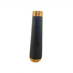 Botella de Agua de Cobre Puro Negra Mate Premium, Botella Deportiva Cónica Minimalista con Tapa Hermética - Product Image 1