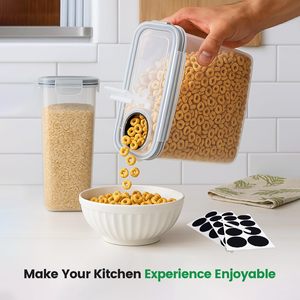 กล่องเก็บข้าวสารพลาสติกกันความชื้นขนาด 2.5 ลิตร 4 ลิตร โปร่งใส พร้อมฝาปิด - Product Image 5
