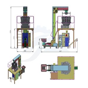 Sello de fecha de comida de plástico, bolsa pesada, polvo de heno pelado, <span class=keywords><strong>ajo</strong></span>, <span class=keywords><strong>palomitas</strong></span> de maíz, arroz, depurador de uñas, máquina de envasado automático - Product Image 5