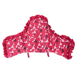 Coussin de chaise haute tissé à volants avec design en U, motif de dessin animé, coussin gonflable inclus - Product Image 1