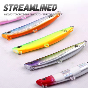 OEM 10g/15g/20g/25g/30g/40g/60g Plomb Saltwater Metal Jig Leurre de pêche en mer <span class=keywords><strong>pour</strong></span> Bass & Marlin Shore Casting Bream - Product Image 6