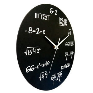 Bán buôn độc đáo đơn giản 12 inch mới lạ sáng tạo Toán Học Phương Trình Đồng hồ treo tường tùy chỉnh - Product Image 2