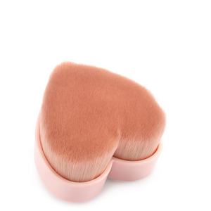 Cerdas sintéticas personalizadas, pelo rosa en forma de corazón, brocha de maquillaje <span class=keywords><strong>Kabuki</strong></span> individual, Etiqueta Privada, fábrica - Product Image 3